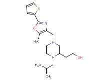 2-(1-isobutyl-4-{[5-methyl-2-(2-thienyl)-1,3-oxazol-4-yl]methyl}-2-piperazinyl)ethanol