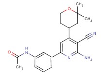 N-{3-[6-amino-5-cyano-4-(2,2-dimethyltetrahydro-2H-pyran-4-yl)pyridin-2-yl]phenyl}acetamide