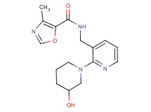 N-{[2-(3-hydroxy-1-piperidinyl)-3-pyridinyl]methyl}-4-methyl-1,3-oxazole-5-carboxamide