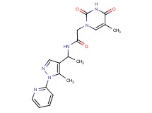 2-(5-methyl-2,4-dioxo-3,4-dihydropyrimidin-1(2H)-yl)-N-[1-(5-methyl-1-pyridin-2-yl-1H-pyrazol-4-yl)ethyl]acetamide