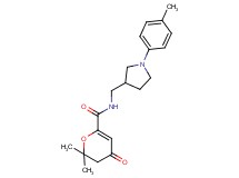 2,2-dimethyl-N-{[1-(4-methylphenyl)pyrrolidin-3-yl]methyl}-4-oxo-3,4-dihydro-2H-pyran-6-carboxamide