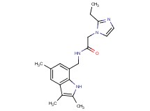 2-(2-ethyl-1H-imidazol-1-yl)-N-[(2,3,5-trimethyl-1H-indol-7-yl)methyl]acetamide