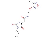 2-(2,5-dioxo-1-propylimidazolidin-4-yl)-N-{2-[(4-methyl-1,2,5-oxadiazol-3-yl)oxy]ethyl}acetamide