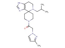 5-isobutyl-1'-[(3-methyl-1H-pyrazol-1-yl)acetyl]-1,5,6,7-tetrahydrospiro[imidazo[4,5-c]pyridine-4,4'-piperidine]
