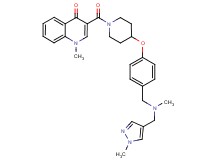 1-methyl-3-({4-[4-({methyl[(1-methyl-1H-pyrazol-4-yl)methyl]amino}methyl)phenoxy]-1-piperidinyl}carbonyl)-4(1H)-quinolinone