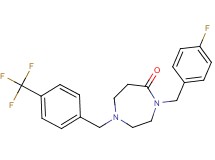 4-(4-fluorobenzyl)-1-[4-(trifluoromethyl)benzyl]-1,4-diazepan-5-one
