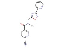 6-cyano-N-methyl-N-{[3-(2-pyridinyl)-1,2,4-oxadiazol-5-yl]methyl}nicotinamide