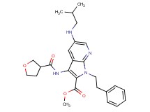methyl 5-(isobutylamino)-1-(2-phenylethyl)-3-[(tetrahydro-3-furanylcarbonyl)amino]-1H-pyrrolo[2,3-b]pyridine-2-carboxylate