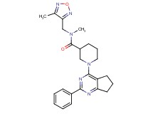 N-methyl-N-[(4-methyl-1,2,5-oxadiazol-3-yl)methyl]-1-(2-phenyl-6,7-dihydro-5H-cyclopenta[d]pyrimidin-4-yl)-3-piperidinecarboxamide