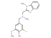 2-fluoro-6-methoxy-4-({methyl[(1-methyl-1H-benzimidazol-2-yl)methyl]amino}methyl)phenol