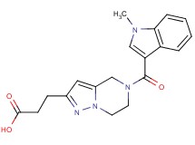 3-{5-[(1-methyl-1H-indol-3-yl)carbonyl]-4,5,6,7-tetrahydropyrazolo[1,5-a]pyrazin-2-yl}propanoic acid