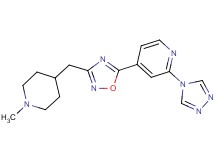 4-{3-[(1-methylpiperidin-4-yl)methyl]-1,2,4-oxadiazol-5-yl}-2-(4H-1,2,4-triazol-4-yl)pyridine