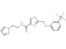 N-[2-(1H-pyrazol-1-yl)ethyl]-2-{[3-(trifluoromethyl)phenoxy]methyl}-1,3-oxazole-4-carboxamide