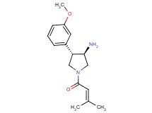 rel-(3R,4S)-4-(3-methoxyphenyl)-1-(3-methyl-2-butenoyl)-3-pyrrolidinamine hydrochloride