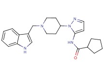N-{1-[1-(1H-indol-3-ylmethyl)-4-piperidinyl]-1H-pyrazol-5-yl}cyclopentanecarboxamide