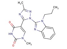 1-methyl-5-[3-methyl-1-(1-propyl-1H-benzimidazol-2-yl)-1H-1,2,4-triazol-5-yl]pyrimidine-2,4(1H,3H)-dione
