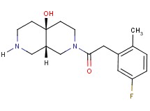 (4aS*,8aS*)-2-[(5-fluoro-2-methylphenyl)acetyl]octahydro-2,7-naphthyridin-4a(2H)-ol