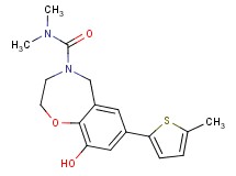 9-hydroxy-N,N-dimethyl-7-(5-methyl-2-thienyl)-2,3-dihydro-1,4-benzoxazepine-4(5H)-carboxamide