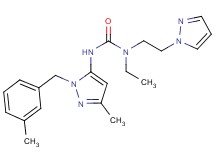 N-ethyl-N'-[3-methyl-1-(3-methylbenzyl)-1H-pyrazol-5-yl]-N-[2-(1H-pyrazol-1-yl)ethyl]urea