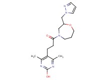 4,6-dimethyl-5-{3-oxo-3-[2-(1H-pyrazol-1-ylmethyl)-1,4-oxazepan-4-yl]propyl}pyrimidin-2-ol