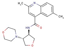 2,6-dimethyl-N-[(3R*,4R*)-4-(4-morpholinyl)tetrahydro-3-furanyl]-4-quinolinecarboxamide