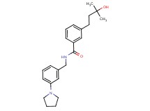 3-(3-hydroxy-3-methylbutyl)-N-[3-(1-pyrrolidinyl)benzyl]benzamide