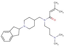 N-{[1-(2,3-dihydro-1H-inden-2-yl)piperidin-4-yl]methyl}-N-[3-(dimethylamino)propyl]-3-methylbut-2-enamide