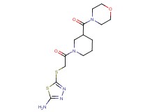 5-({2-[3-(morpholin-4-ylcarbonyl)piperidin-1-yl]-2-oxoethyl}thio)-1,3,4-thiadiazol-2-amine