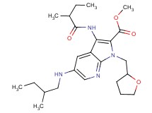 methyl 3-[(2-methylbutanoyl)amino]-5-[(2-methylbutyl)amino]-1-(tetrahydro-2-furanylmethyl)-1H-pyrrolo[2,3-b]pyridine-2-carboxylate