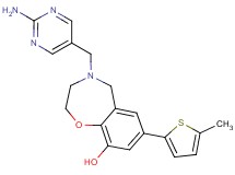 4-[(2-aminopyrimidin-5-yl)methyl]-7-(5-methyl-2-thienyl)-2,3,4,5-tetrahydro-1,4-benzoxazepin-9-ol