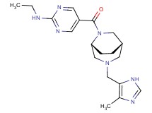 N-ethyl-5-({(1S*,5R*)-3-[(4-methyl-1H-imidazol-5-yl)methyl]-3,6-diazabicyclo[3.2.2]non-6-yl}carbonyl)-2-pyrimidinamine