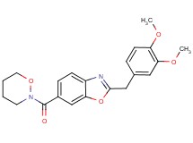 2-(3,4-dimethoxybenzyl)-6-(1,2-oxazinan-2-ylcarbonyl)-1,3-benzoxazole