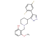 2-({3-[4-(2,5-difluorophenyl)-1H-pyrazol-5-yl]-1-piperidinyl}methyl)-3-methoxyphenol