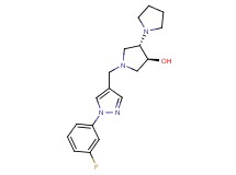 (3'S*,4'S*)-1'-{[1-(3-fluorophenyl)-1H-pyrazol-4-yl]methyl}-1,3'-bipyrrolidin-4'-ol