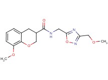 8-methoxy-N-{[3-(methoxymethyl)-1,2,4-oxadiazol-5-yl]methyl}chromane-3-carboxamide