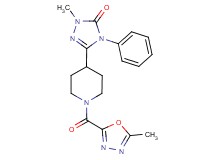 2-methyl-5-{1-[(5-methyl-1,3,4-oxadiazol-2-yl)carbonyl]piperidin-4-yl}-4-phenyl-2,4-dihydro-3H-1,2,4-triazol-3-one
