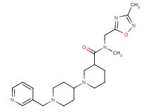N-methyl-N-[(3-methyl-1,2,4-oxadiazol-5-yl)methyl]-1'-(pyridin-3-ylmethyl)-1,4'-bipiperidine-3-carboxamide