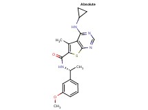 4-(cyclopropylamino)-N-[(1R)-1-(3-methoxyphenyl)ethyl]-5-methylthieno[2,3-d]pyrimidine-6-carboxamide
