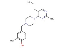 2-methyl-4-{[4-(2-methyl-5-propylpyrimidin-4-yl)piperazin-1-yl]methyl}phenol