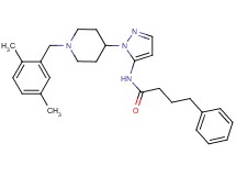 N-{1-[1-(2,5-dimethylbenzyl)-4-piperidinyl]-1H-pyrazol-5-yl}-4-phenylbutanamide