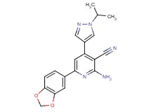 2-amino-6-(1,3-benzodioxol-5-yl)-4-(1-isopropyl-1H-pyrazol-4-yl)nicotinonitrile