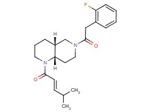 (4aR*,8aS*)-6-[(2-fluorophenyl)acetyl]-1-[(2E)-4-methyl-2-pentenoyl]decahydro-1,6-naphthyridine