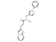 3-imidazo[1,2-a]pyridin-2-yl-N-methyl-N-[(1-phenyl-1H-pyrazol-4-yl)methyl]propanamide