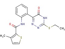 N-{2-[3-(ethylthio)-5-oxo-4,5-dihydro-1,2,4-triazin-6-yl]phenyl}-3-methylthiophene-2-carboxamide