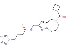 N-{[5-(cyclobutylcarbonyl)-5,6,7,8-tetrahydro-4H-pyrazolo[1,5-a][1,4]diazepin-2-yl]methyl}-4-(1H-1,2,4-triazol-1-yl)butanamide