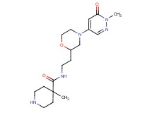 4-methyl-N-{2-[4-(1-methyl-6-oxo-1,6-dihydro-4-pyridazinyl)-2-morpholinyl]ethyl}-4-piperidinecarboxamide hydrochloride