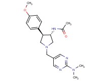 N-[(3S*,4R*)-1-{[2-(dimethylamino)-5-pyrimidinyl]methyl}-4-(4-methoxyphenyl)-3-pyrrolidinyl]acetamide