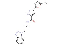 N-[3-(1H-1,2,3-benzotriazol-1-yl)propyl]-3-(5-methyl-2-furyl)-1H-pyrazole-5-carboxamide