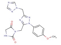3-{[1-(4-methoxyphenyl)-3-(1H-1,2,4-triazol-1-ylmethyl)-1H-1,2,4-triazol-5-yl]methyl}imidazolidine-2,4-dione