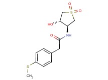 N-[(3S*,4S*)-4-hydroxy-1,1-dioxidotetrahydro-3-thienyl]-2-[4-(methylthio)phenyl]acetamide